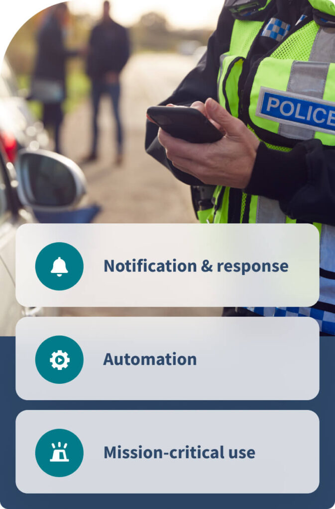 Notification & response. Automation. Mission-critical use.